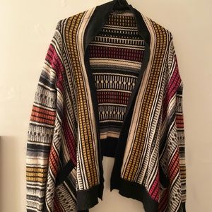 BCBG TRIBAL WATERFALL SWEATER